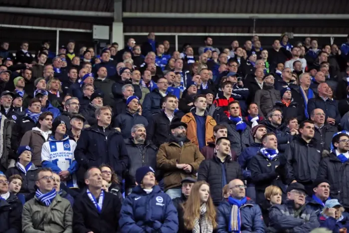 Framed Print : Brighton and Hove Albion Fans in Full Force at Reading's Madejski Stadium (10MAR15) Framed Print : Brighton and Hove Albion Fans in Full Force at Reading's Madejski Stadium (10MAR15)