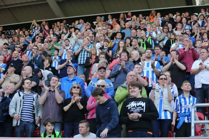 Framed Print : Brighton and Hove Albion Fans in Full Force: Rotherham United vs. Brighton Championship Match, April 2015 Framed Print : Brighton and Hove Albion Fans in Full Force: Rotherham United vs. Brighton Championship Match, April 2015
