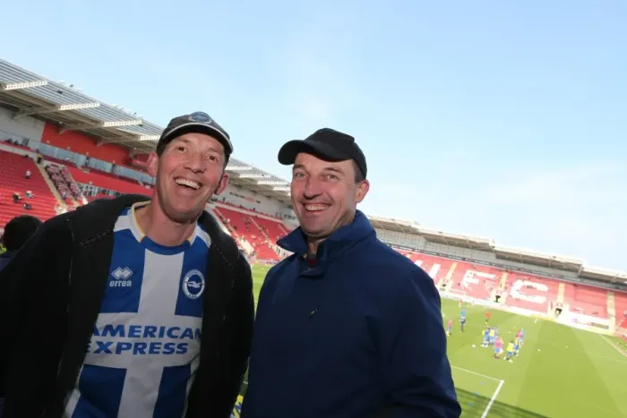 Framed Print : Brighton and Hove Albion Fans in Full Force: Rotherham United vs. Brighton and Hove Albion, April 2015 Framed Print : Brighton and Hove Albion Fans in Full Force: Rotherham United vs. Brighton and Hove Albion, April 2015