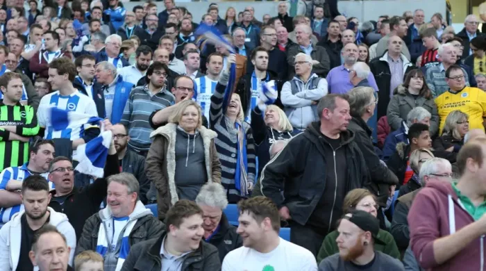 Framed Print : Brighton and Hove Albion Fans in Full Force: A Sea of Colors Against Huddersfield Town (14APR15) Framed Print : Brighton and Hove Albion Fans in Full Force: A Sea of Colors Against Huddersfield Town (14APR15)
