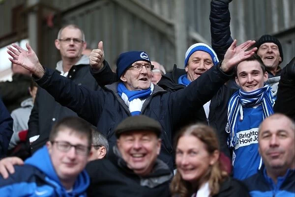 Brighton and Hove Albion Fans in Full Force: The Valley Showdown, 10 January 2015