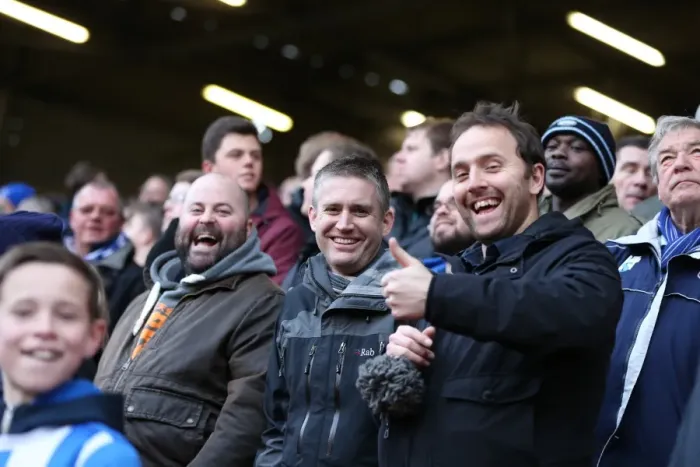 Framed Print : Brighton and Hove Albion Fans in Full Force: The Valley Showdown, Charlton Athletic vs. Brighton and Hove Albion, 10 January 2015 Framed Print : Brighton and Hove Albion Fans in Full Force: The Valley Showdown, Charlton Athletic vs. Brighton and Hove Albion, 10 January 2015