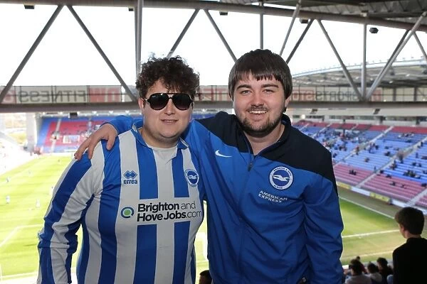 Brighton and Hove Albion Fans in Full Force at Wigan Athletic Championship Clash (18APR15)