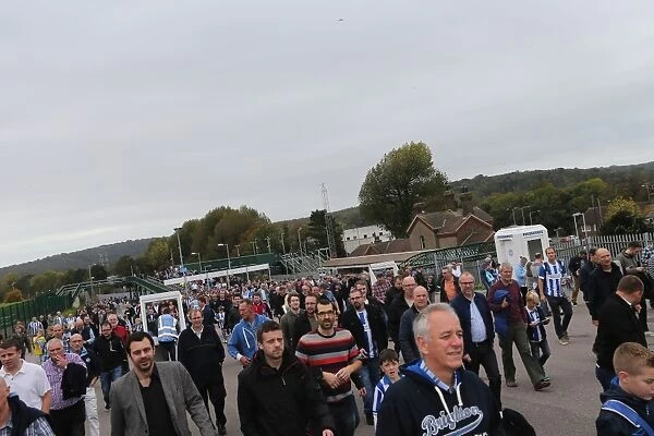 Brighton and Hove Albion: Fans Gathering Before the Match vs. Middlesbrough (October 2014)