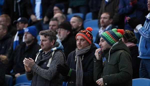 Brighton and Hove Albion Fans Honor Sarah Watts: A Moment of Applause at American Express Community Stadium (Brentford 17JAN15)