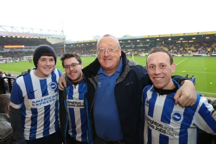 Framed Print : Brighton and Hove Albion Fans Intense Rivalry: Norwich City Showdown (22NOV14)