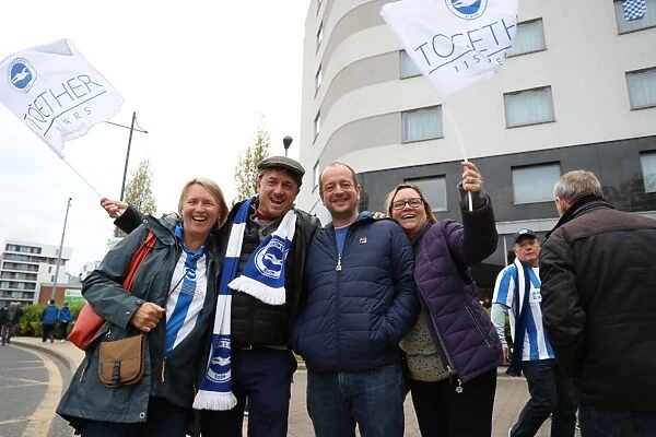 Brighton and Hove Albion Fans at Norwich City's Carrow Road Stadium, 21st April 2017 (EFL Sky Bet Championship)