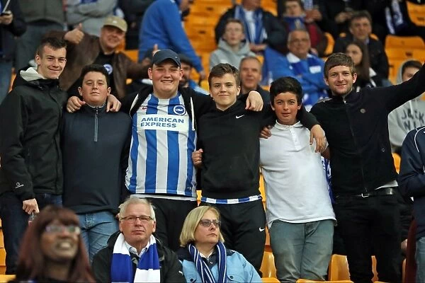 Brighton and Hove Albion Fans at Norwich City's Carrow Road Stadium, EFL Sky Bet Championship 2016-2017
