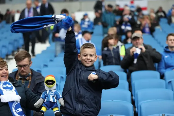 Framed Print : Brighton and Hove Albion Fans Passion: EFL Sky Bet Championship Showdown vs. Wigan Athletic (17th April 2017) Framed Print : Brighton and Hove Albion Fans Passion: EFL Sky Bet Championship Showdown vs. Wigan Athletic (17th April 2017)