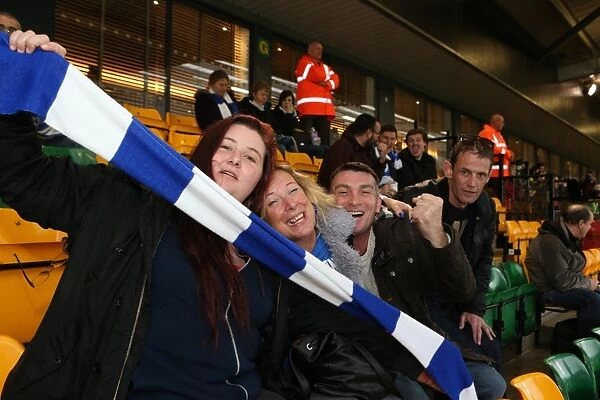 Brighton and Hove Albion Fans Passionate Display at Norwich City Championship Match, 22nd November 2014