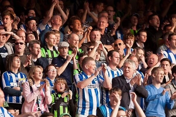 Brighton & Hove Albion Fans Passionate Display at Nottingham Forest Championship Match, March 2012