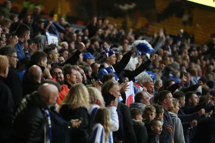 Framed Print : Brighton & Hove Albion Fans Passionate Moment at Wolverhampton Wanderers Championship Clash (14th April 2017) Framed Print : Brighton & Hove Albion Fans Passionate Moment at Wolverhampton Wanderers Championship Clash (14th April 2017)