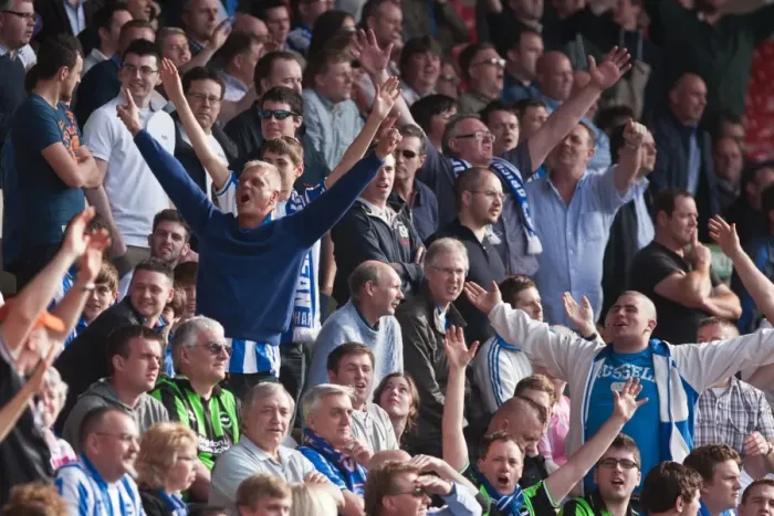 Framed Print : Brighton & Hove Albion Fans Passionate Showdown at The City Ground vs. Nottingham Forest - March 24, 2012 Framed Print : Brighton & Hove Albion Fans Passionate Showdown at The City Ground vs. Nottingham Forest - March 24, 2012