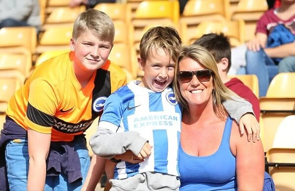 Brighton and Hove Albion Fans Passionate Showing at Wolverhampton Wanderers Championship Clash, August 2015