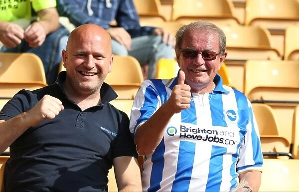 Brighton and Hove Albion Fans Passionate Showing at Wolverhampton Wanderers Championship Clash, August 2015