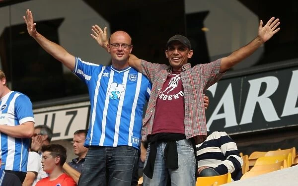 Brighton and Hove Albion Fans Passionate Showing at Wolverhampton Wanderers Championship Clash (September 2015)