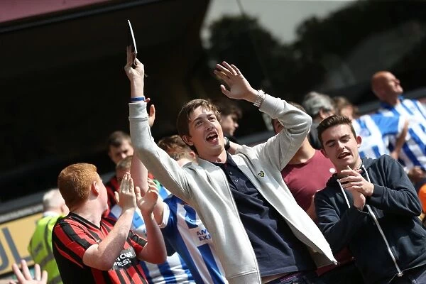 Brighton and Hove Albion Fans Passionate Showing at Molineux Stadium during Sky Bet Championship Match vs. Wolverhampton Wanderers (September 2015)
