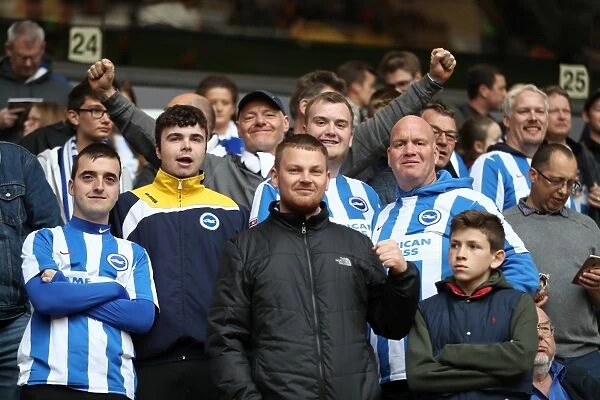 Brighton & Hove Albion Fans Passionate Showing at Molineux Stadium (14th April 2017): EFL Sky Bet Championship Clash vs. Wolverhampton Wanderers