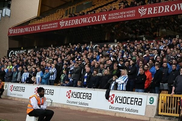 Brighton & Hove Albion Fans Passionate Showing at Molineux Stadium: EFL Sky Bet Championship Match vs. Wolverhampton Wanderers (14th April 2017)