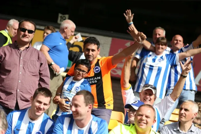 Framed Print : Brighton and Hove Albion Fans Passionate Showing at Molineux Stadium During Sky Bet Championship Match vs. Wolverhampton Wanderers (September 2015) Framed Print : Brighton and Hove Albion Fans Passionate Showing at Molineux Stadium During Sky Bet Championship Match vs. Wolverhampton Wanderers (September 2015)