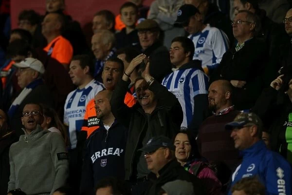 Brighton & Hove Albion Fans Passionate Support at SkyBet Championship Match vs. Bournemouth (Nov 2014)