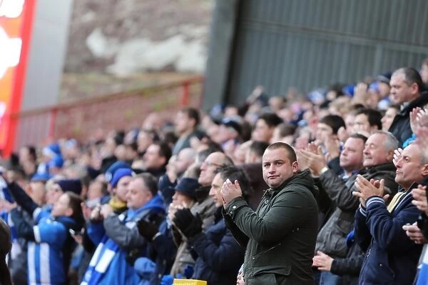 Brighton and Hove Albion Fans Passionate Show of Support at Charlton Athletic Championship Match, January 2015
