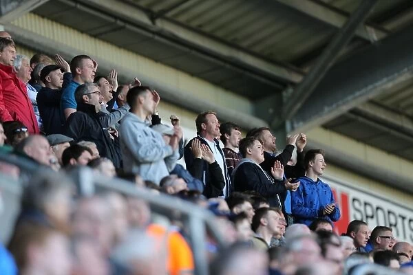 Brighton and Hove Albion Fans Passionate Support at Wigan Athletic Championship Match (18th April 2015)