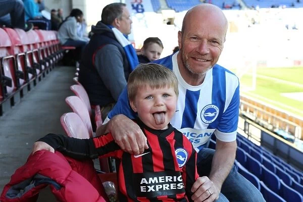 Brighton and Hove Albion Fans Passionate Support at Wigan Athletic Championship Match (18th April 2015)