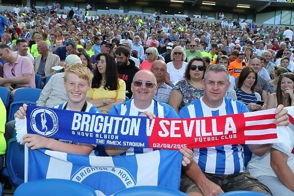 Brighton and Hove Albion Fans in Full Swing: Pre-season Cheer at Sevilla FC Match, 2015