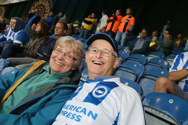 Brighton and Hove Albion Fans in Full Swing: Huddersfield Championship Showdown, August 2015