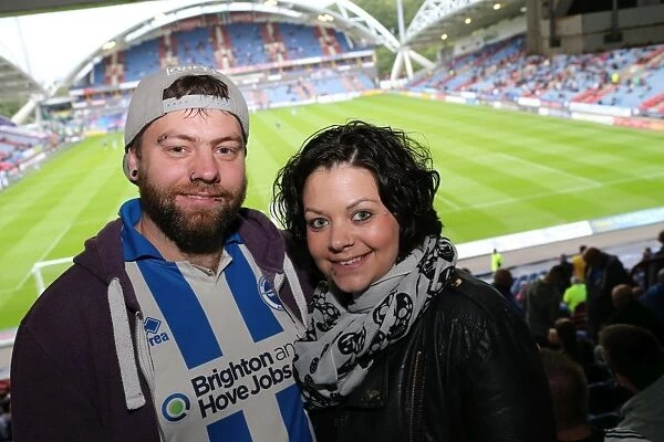 Brighton and Hove Albion Fans in Full Swing: Huddersfield Championship Showdown, August 2015