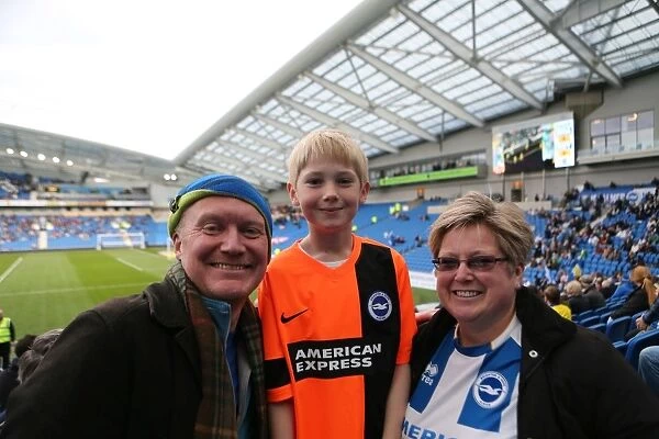 Brighton & Hove Albion Fans in Full Swing at American Express Community Stadium during SkyBet Championship Match vs. Rotherham United (October 2014)