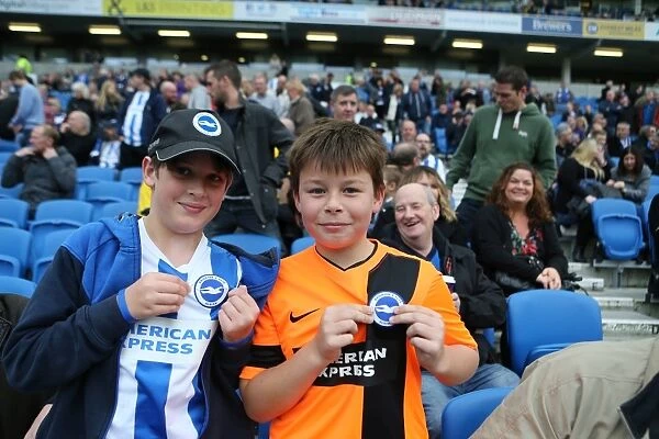 Brighton and Hove Albion Fans in Full Swing at American Express Community Stadium during SkyBet Championship Match vs. Rotherham United (October 2014)