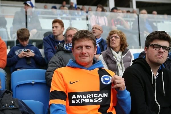 Brighton and Hove Albion Fans in Full Swing at American Express Community Stadium during SkyBet Championship Match vs. Rotherham United (25th October 2014)