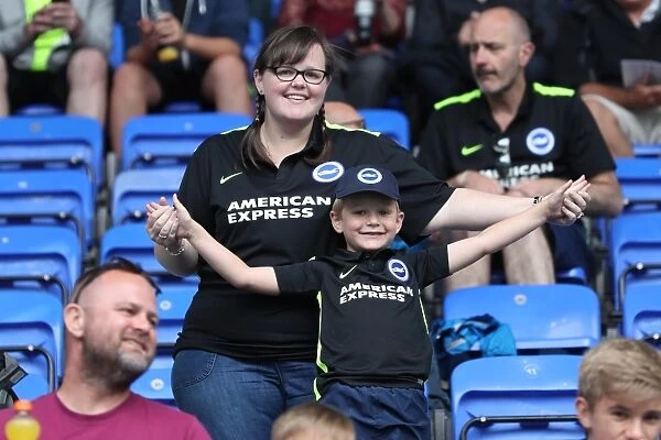 Brighton and Hove Albion Fans in Full Swing at the Reading Championship Match, 2016