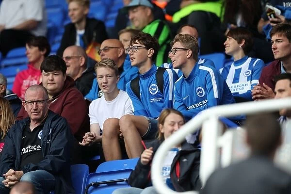 Brighton and Hove Albion Fans in Full Swing at the Reading Championship Match, 2016