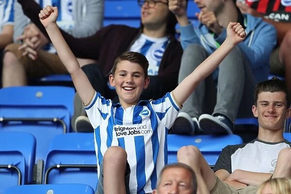 Brighton and Hove Albion Fans in Full Swing at Reading's Madejski Stadium during Sky Bet Championship Match, 2016