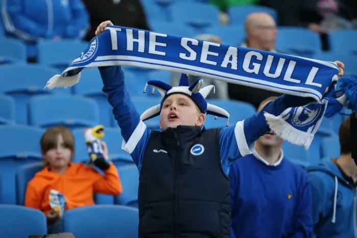 Framed Print : Brighton and Hove Albion Fans in Full Throat: Sky Bet Championship Showdown vs. AFC Bournemouth (10APR15) Framed Print : Brighton and Hove Albion Fans in Full Throat: Sky Bet Championship Showdown vs. AFC Bournemouth (10APR15)