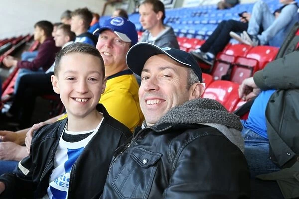 Brighton and Hove Albion Fans in Full Throat at Wigan Athletic Championship Clash, April 2015