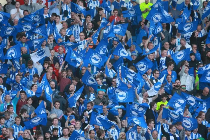 Framed Print : Brighton and Hove Albion Fans Unite: Play-Off Tension at American Express Community Stadium (16MAY16) Framed Print : Brighton and Hove Albion Fans Unite: Play-Off Tension at American Express Community Stadium (16MAY16)