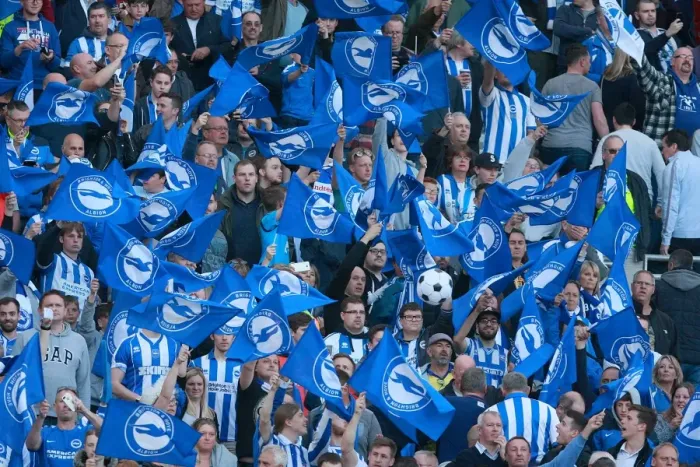 Framed Print : Brighton and Hove Albion Fans Unite: Play-Off Tension at the American Express Community Stadium (16MAY16) Framed Print : Brighton and Hove Albion Fans Unite: Play-Off Tension at the American Express Community Stadium (16MAY16)