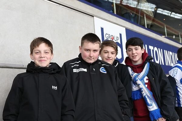 Brighton and Hove Albion Fans Unwavering Passion at Bolton Wanderers Championship Match, February 2015