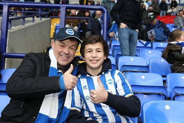 Brighton and Hove Albion Fans Unwavering Passion at Bolton Wanderers Championship Match (28FEB15)