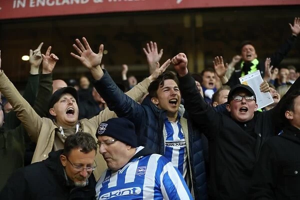 Brighton & Hove Albion Fans Unwavering Passion at Wolverhampton Wanderers Championship Showdown (April 2017)