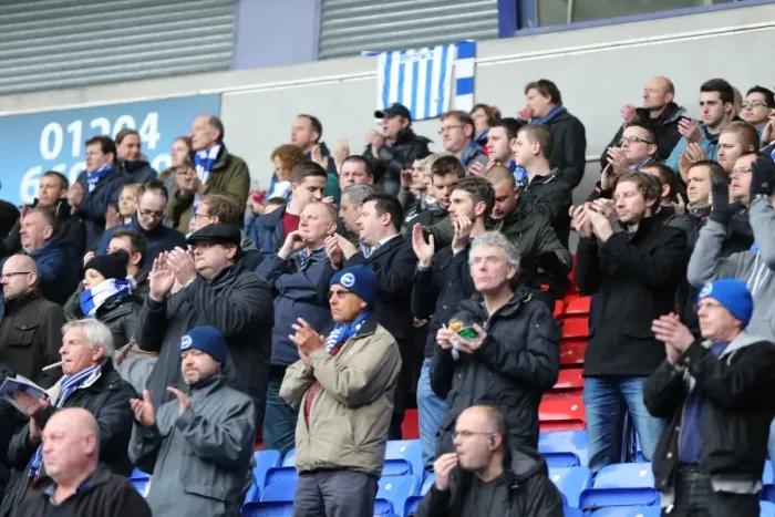 Framed Print : Brighton and Hove Albion Fans Unwavering Passion at Bolton Wanderers Championship Match, February 2015 Framed Print : Brighton and Hove Albion Fans Unwavering Passion at Bolton Wanderers Championship Match, February 2015