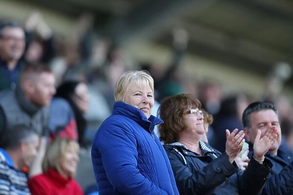 Brighton and Hove Albion Fans Unwavering Support at Wigan Athletic Championship Match, 18th April 2015