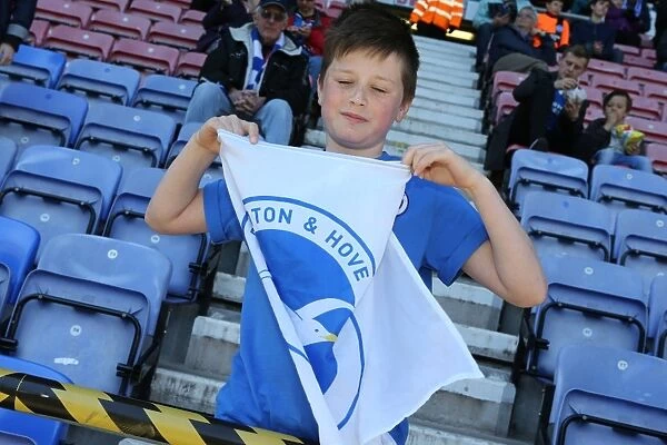 Brighton and Hove Albion Fans Unwavering Support at Wigan Athletic Championship Match, 18th April 2015