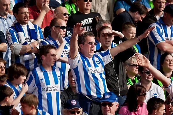 Brighton and Hove Albion Fans Unwavering Support at Nottingham Forest Championship Match, March 2012
