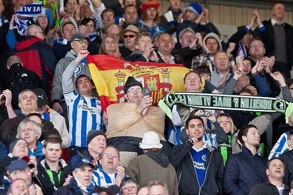 Brighton & Hove Albion Fans Unwavering Support at Oakwell Stadium, Npower Championship, April 2012