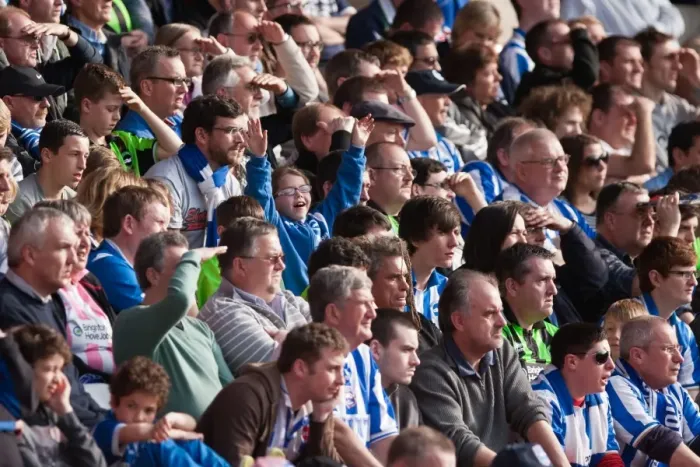 Framed Print : Brighton & Hove Albion Fans Unwavering Support at Nottingham Forest Championship Match, March 24, 2012 Framed Print : Brighton & Hove Albion Fans Unwavering Support at Nottingham Forest Championship Match, March 24, 2012